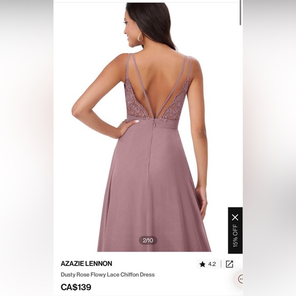 Azazie Lennon Bridesmaid Dress - Picture 4 of 5